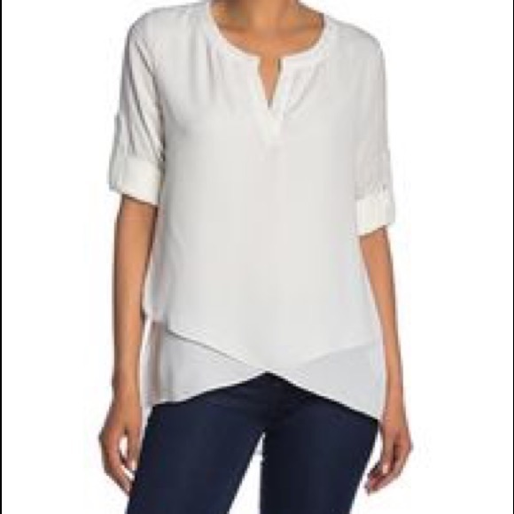 Love Token Tops - NWT Love Token M sheer white blouse